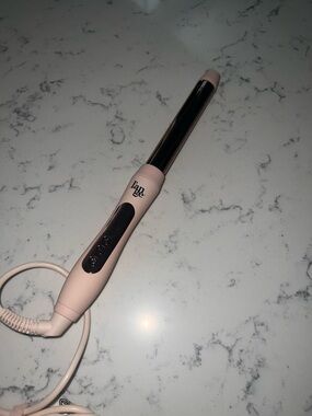 Lange Pink and Silver Ceramic Curling Iron